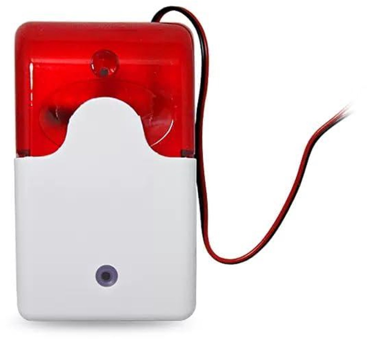 Extern Alarm Systeem - Geluid en Licht - Temperatuur Bewaken - 110 dB Waarschuwing - 2 Meter Kabel - Wit