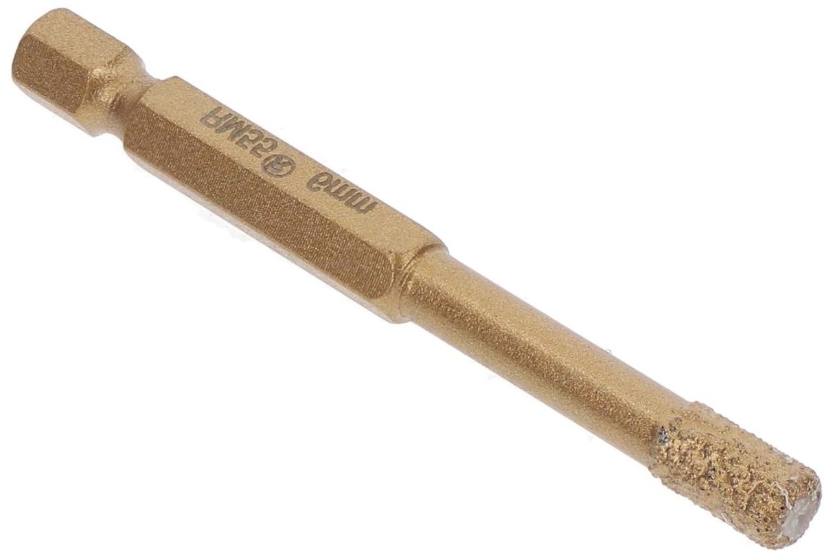 Tegelboor Diamant - Haakse slijper bit - Droog Boren - Met Koelende Was - 6 mm - Zilverkleurig