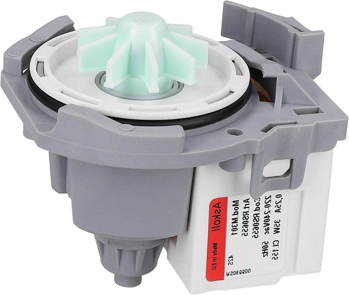 Afvoerpomp Vaatwasser - Waterpomp Vervanging - Apparaat Reparatie - 35 Watt Vermogen - Standaard Formaat - Zwart