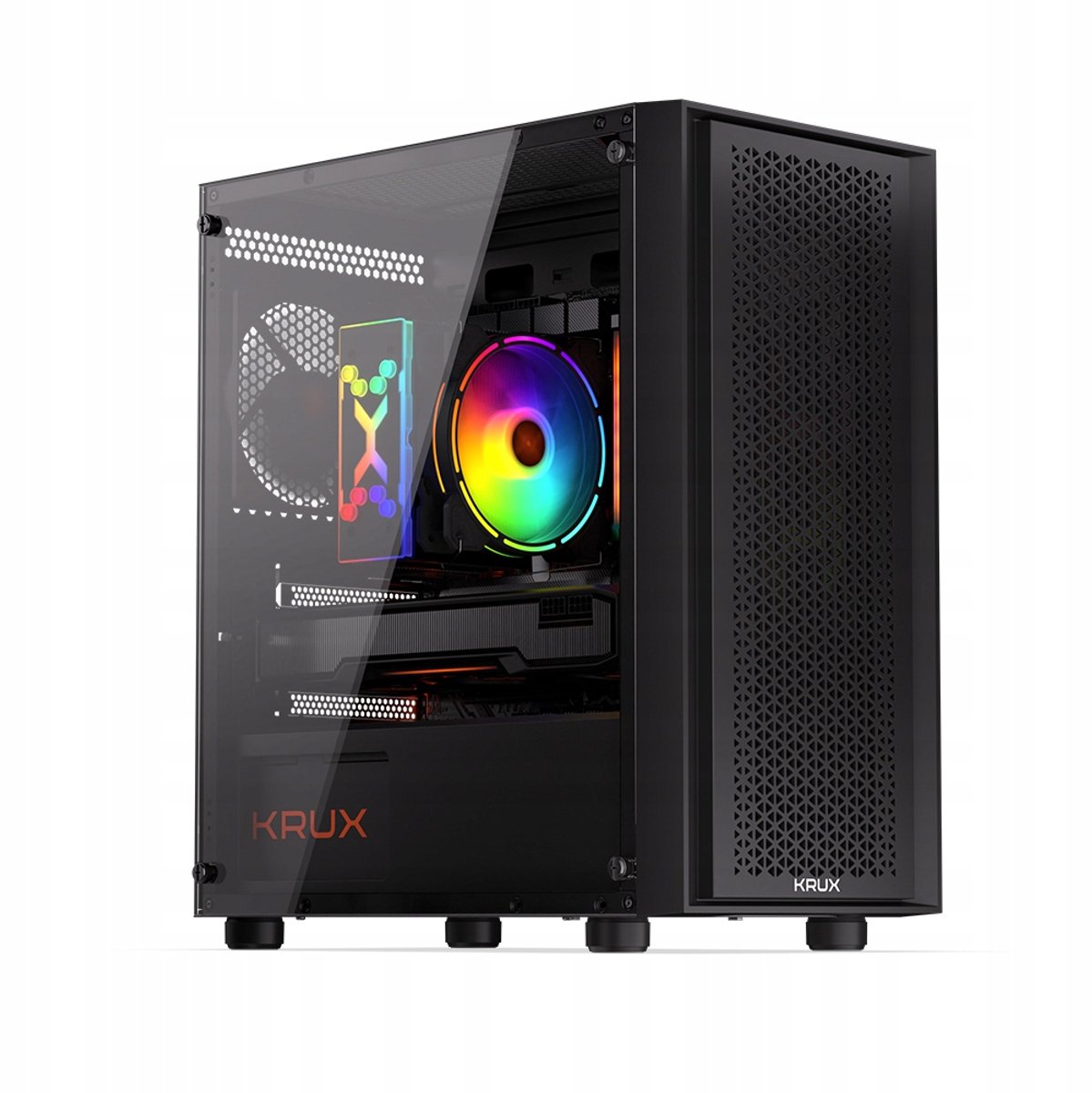 KRUX Scor mATX Mini Tower Behuizing, 120mm Fan, Zwart