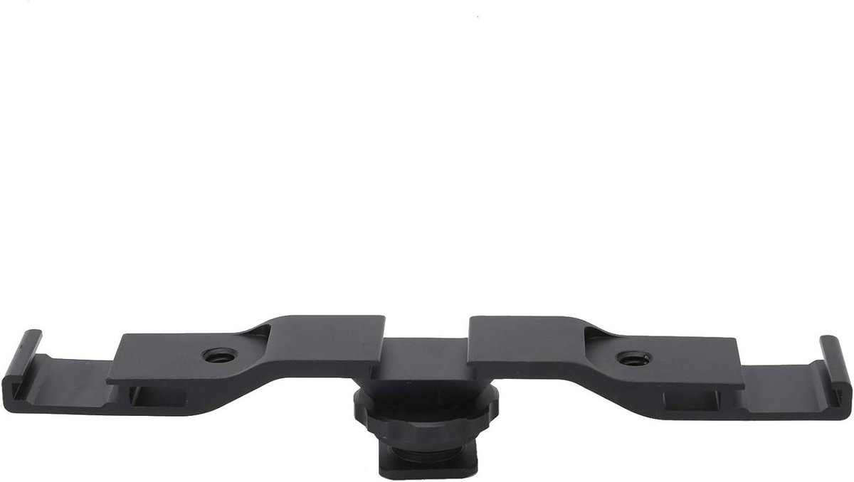 Verlengstuk Camera Beugel - Accessoirehouder Mount - Meer Camera Accessoires - Drie Cold Shoe Poorten - 1/4 Inch Schroefgat - Zwart