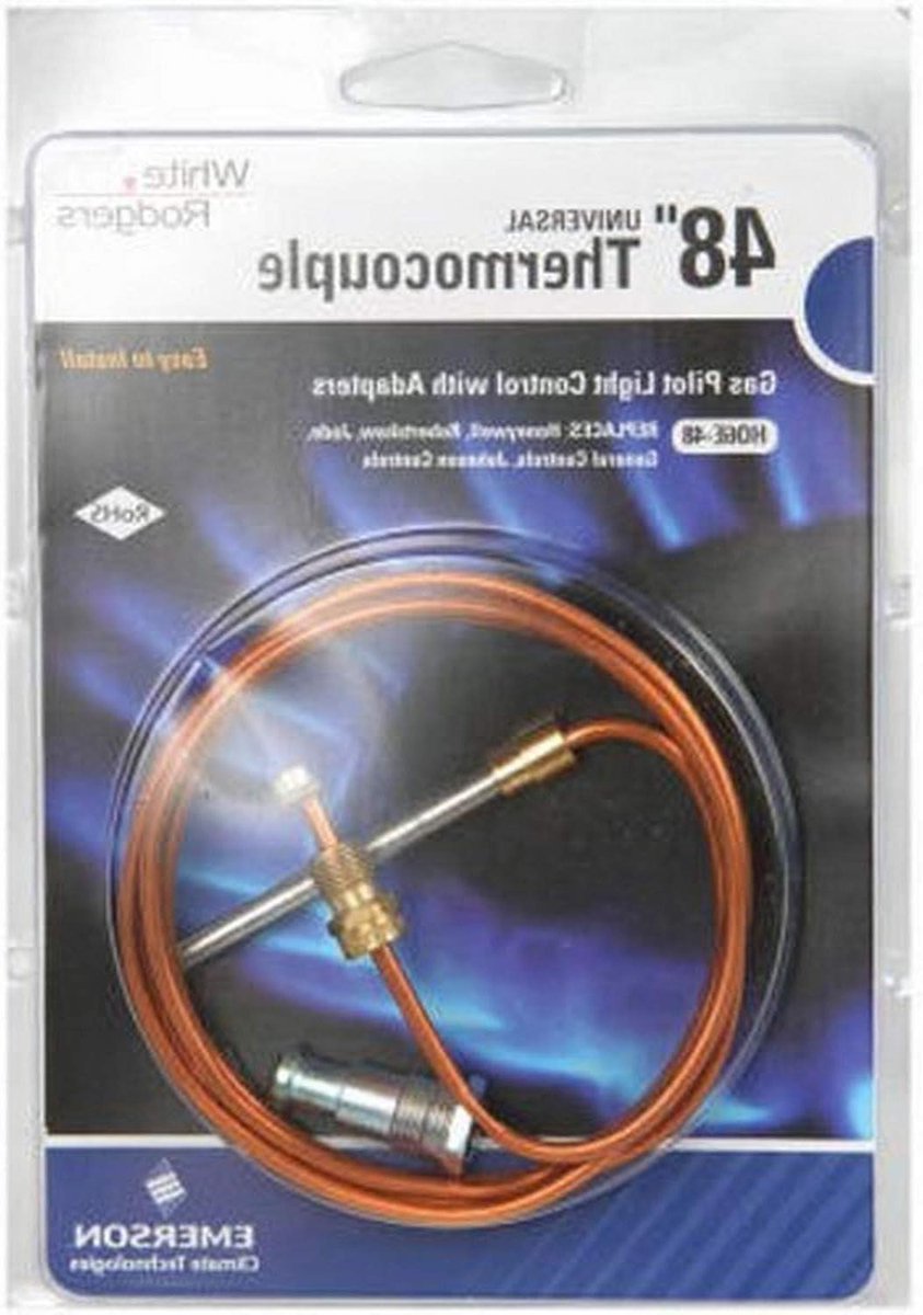Universeel Thermokoppel - Vervangingsonderdeel Gas - Apparaten Repareren - 48 Inch Lengte - 48 Inch - Zilverkleurig