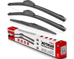 Ruitenwissers Set - Wisserbladen Voor - Veilig Rijden - Originele Kwaliteit - 26 18 13 Inch - Zwart