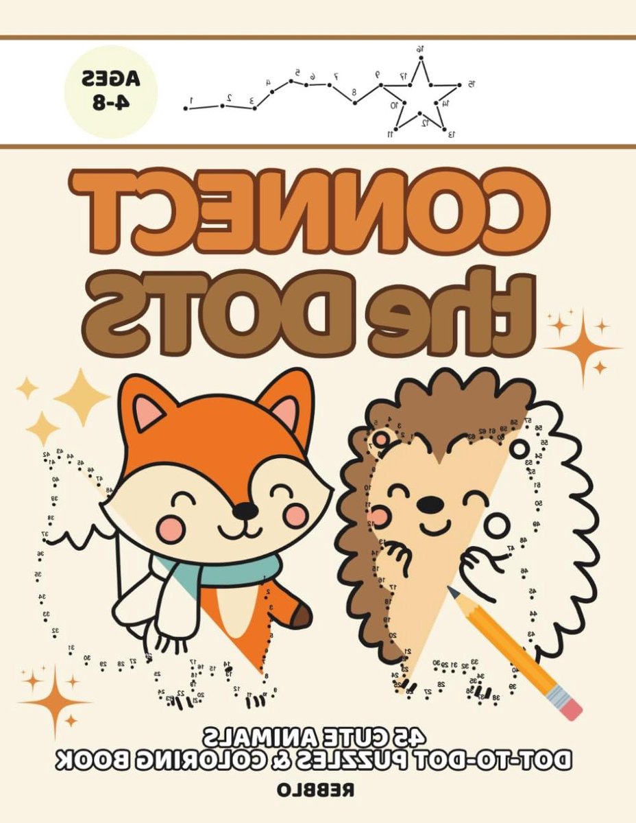 Dier Dot-to-Dot Puzzels - Puzzelboek Kleuren - Kinderen Leren - 45 Handgetekende Dieren - 28 cm breed - Niet gespecificeerd