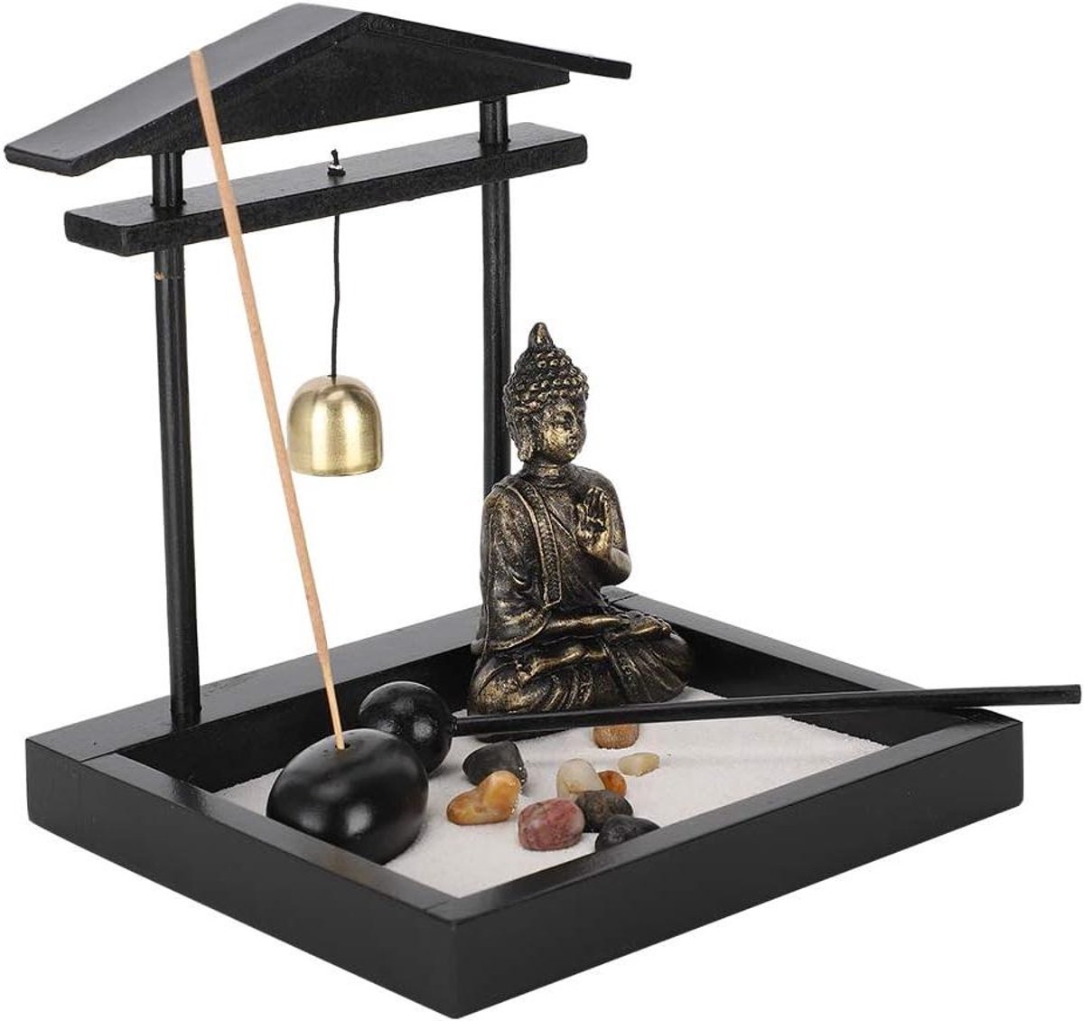 Zen Tuin Bureau - Boeddha Ornament - Ontspanning Creëren - Zen-geïnspireerd Ontwerp - 10x10x10 mm - Niet gespecificeerd