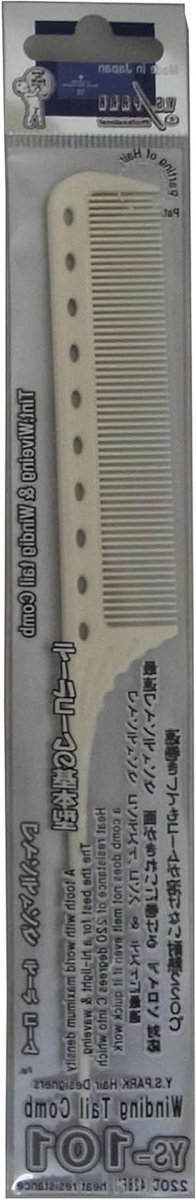 Staartkam - Haarkam - Haar Stylen - Geleidelijke Tanden - 25.8 cm - Wit