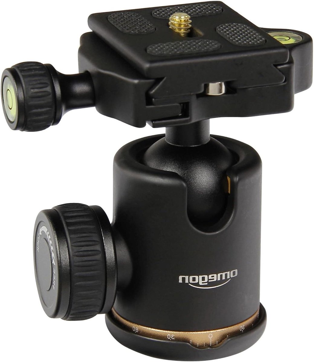 Balhoofd Statief - Camera Kop - Fotografie Vlug - Aluminium Zwart Geanodiseerd - 3kg Draagvermogen - Zwart