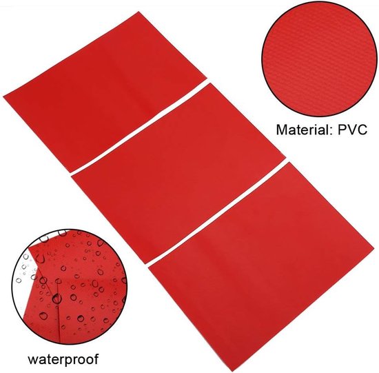 Reparatieset Opblaasbaar - Boot Kajak - Watersport Reparatie - Waterdicht Duurzaam PVC - 3 Stuks - Rood — afbeelding 4