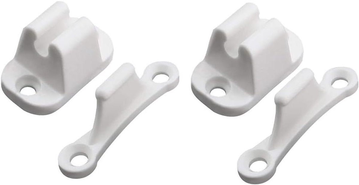 Caravan Deurhouder - Deurstop Kit - Voertuig Deur Vast - Versterkt Nylon Materiaal - 4 Stuks - Wit