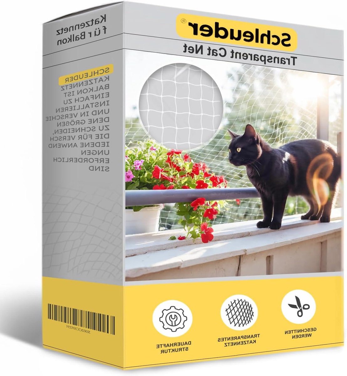 Kattennet Balkon - Vogelwerend Net - Veilig Buitenleven - Sterke Nylon Draad - 5 x 5 Meter - Transparant