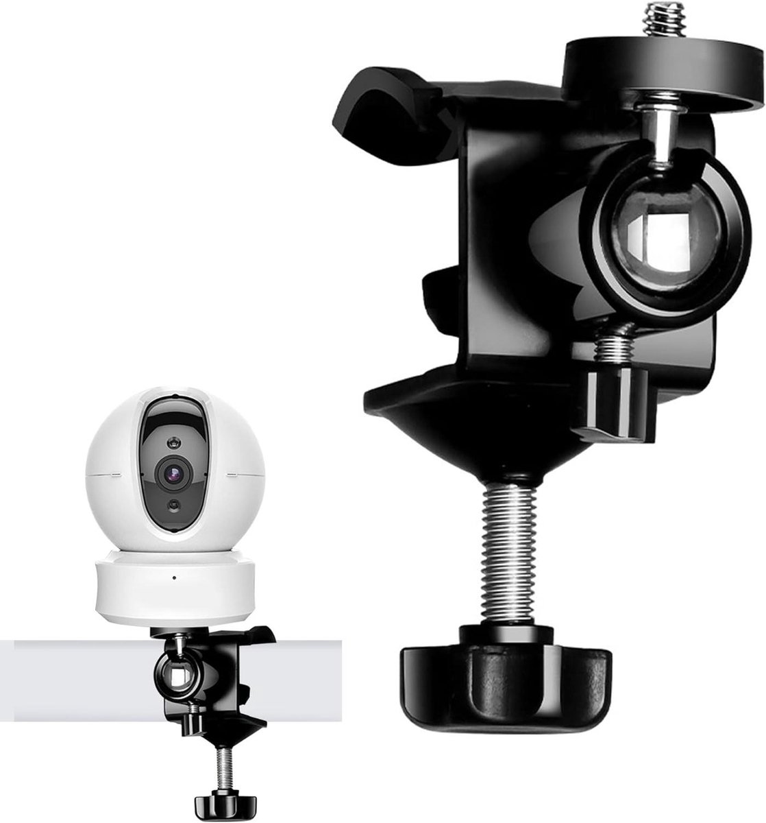 Camerahouder - Bevestigingsbeugel - Beveiliging Thuis - 360 Graden Verstelbaar - 0-3.5cm Klem - Zwart