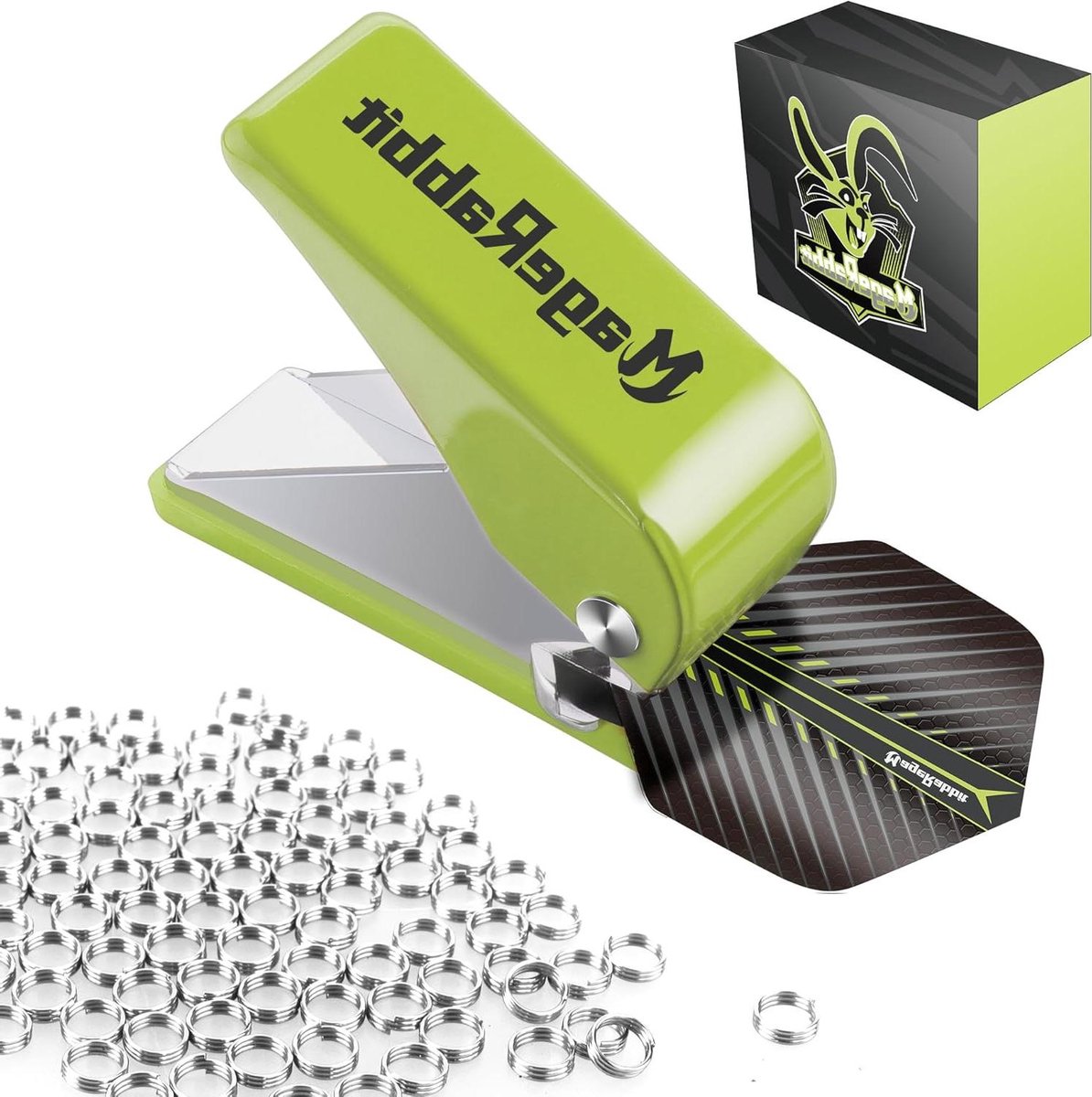 Dart Flight Perforator - Dartgereedschap - Nauwkeurig Stansen - Inclusief 100 O-ringen - Standaard - Groen