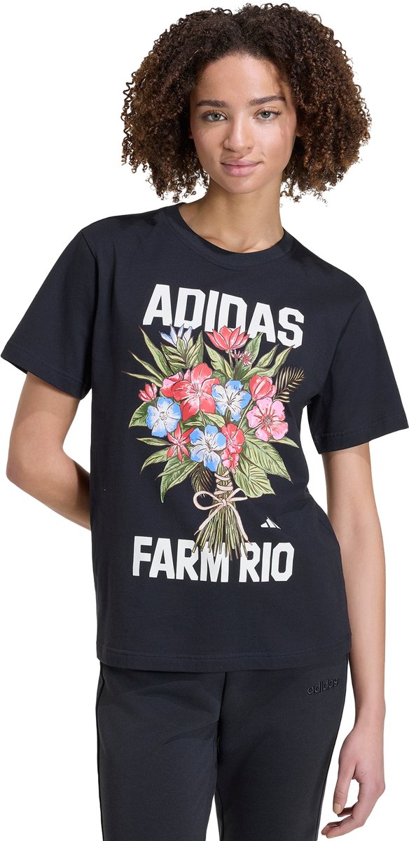 Adidas Sportswear Adidas X Farm Rio Graphic T-Shirt Dames Zwart