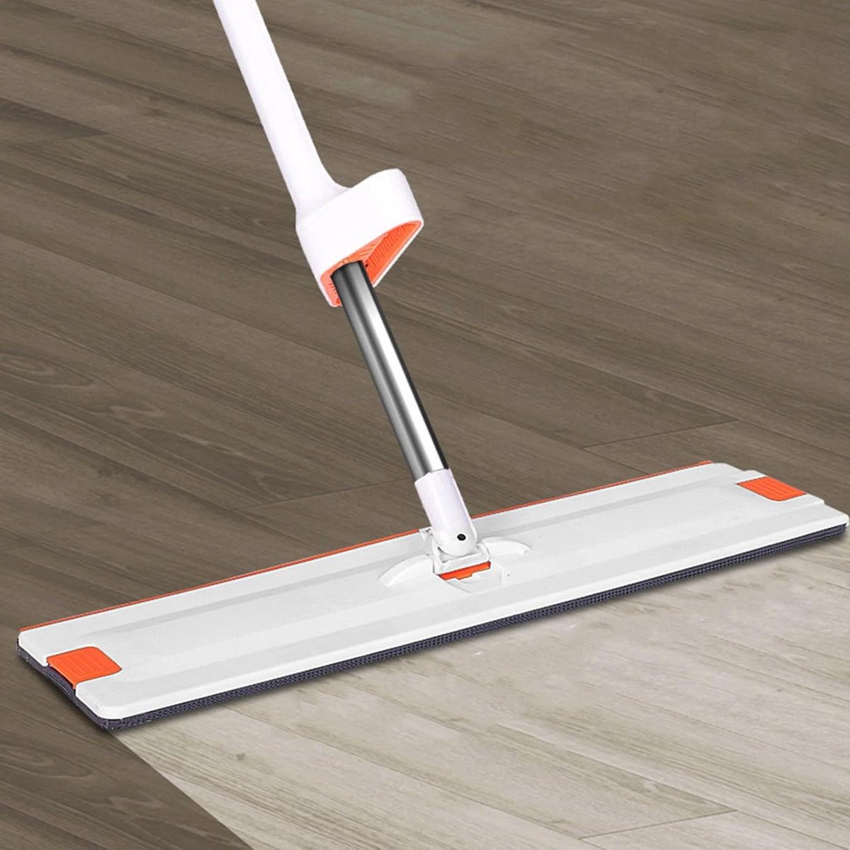 Vloermop - Dweil Schoonmaakmop - Vloeren Reinigen - Automatische Reiniging - 41 cm - Wit