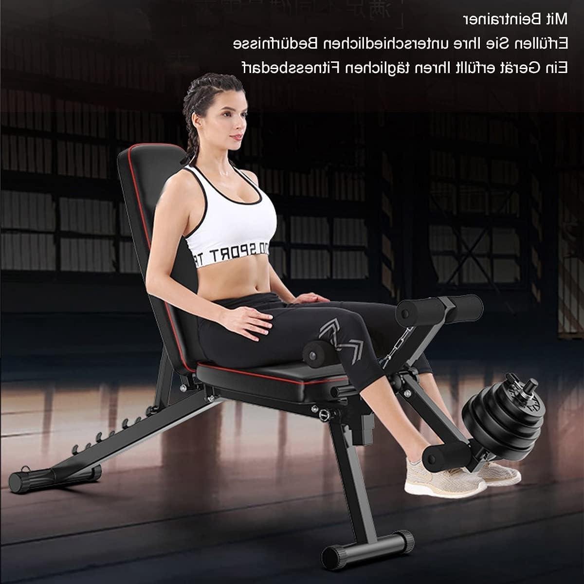Verstelbare Halterbank - Trainingsbank Opvouwbaar - Kracht Training - Verstelbare Posities - Max 280 kg - Zwart