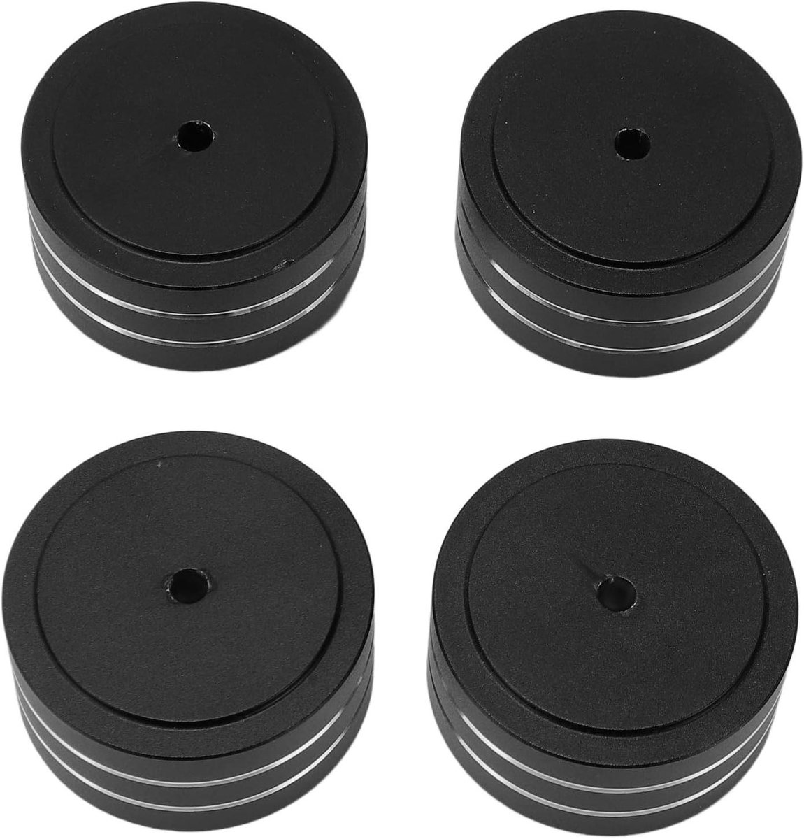 Luidspreker Isolatie Voeten - Trillingsdempers - Geluid Verbeteren - Hoge Hardheid Aluminiumlegering - 4 Stuks - Zwart