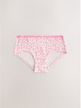 Witte hipsters met roze luipaardprint en roze tailleband.