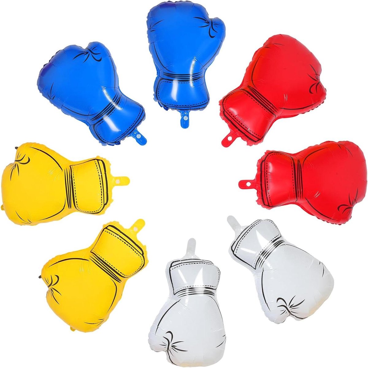 8 Pieces - And Wrestling Decoration Boxing Gloves Birthday Balloons Boxing Birthday Decorations Wrestling Party Supplies Foil Boxing Balloons