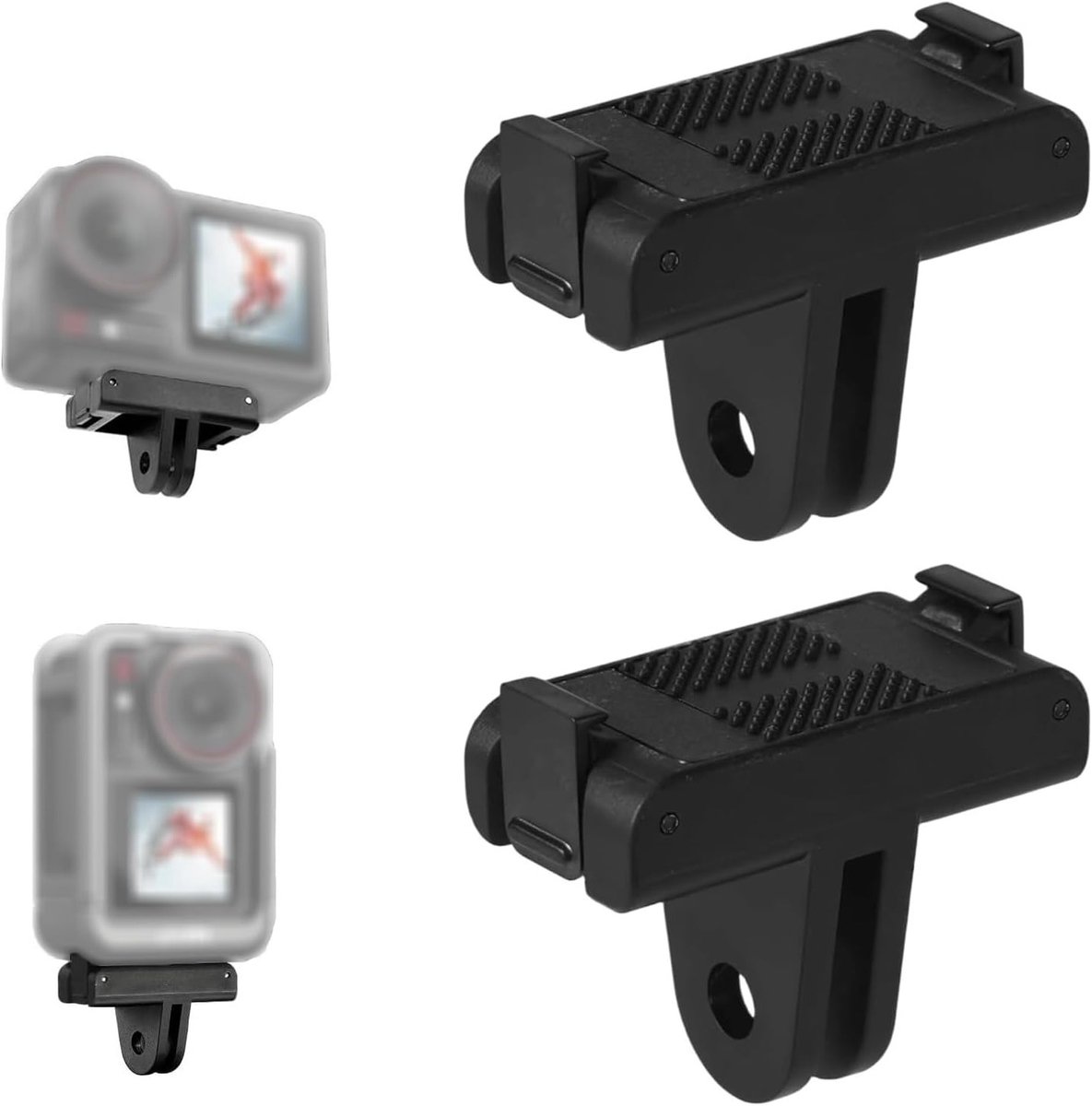 2 Stuks Magnetische Snelle Bevestiging, Sterke Magnetische Basis, Compatibel met Statieven en DJI Osmo Action 3/4/5 Pro & 360 Camera's voor Stabiliteit en Flexibiliteit