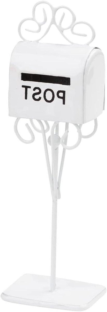Mini brievenbus - Decoratie object - Hobby en knutselen - Metalen model - 11 cm - Wit