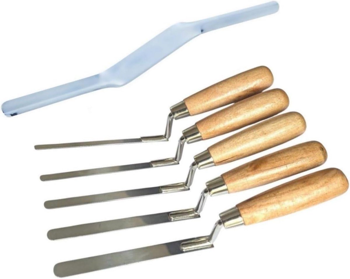 5 x roestvrijstalen vingertroffels & voeggereedschapset voor het aanwijzen, metselen, metselwerk, voegen en steenmetselwerk - doe-het-zelf bakstenen spleetvuller reparatiegereedschap
