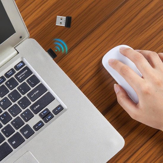 USB-ontvanger - Draadloze dongle | ABS Plug Play-toetsenbordadapter, signaalzender met één kanaal voor laptop, pc, reizen, vergaderruimte, multimedia, werkplek en thuisgebruik — afbeelding 3