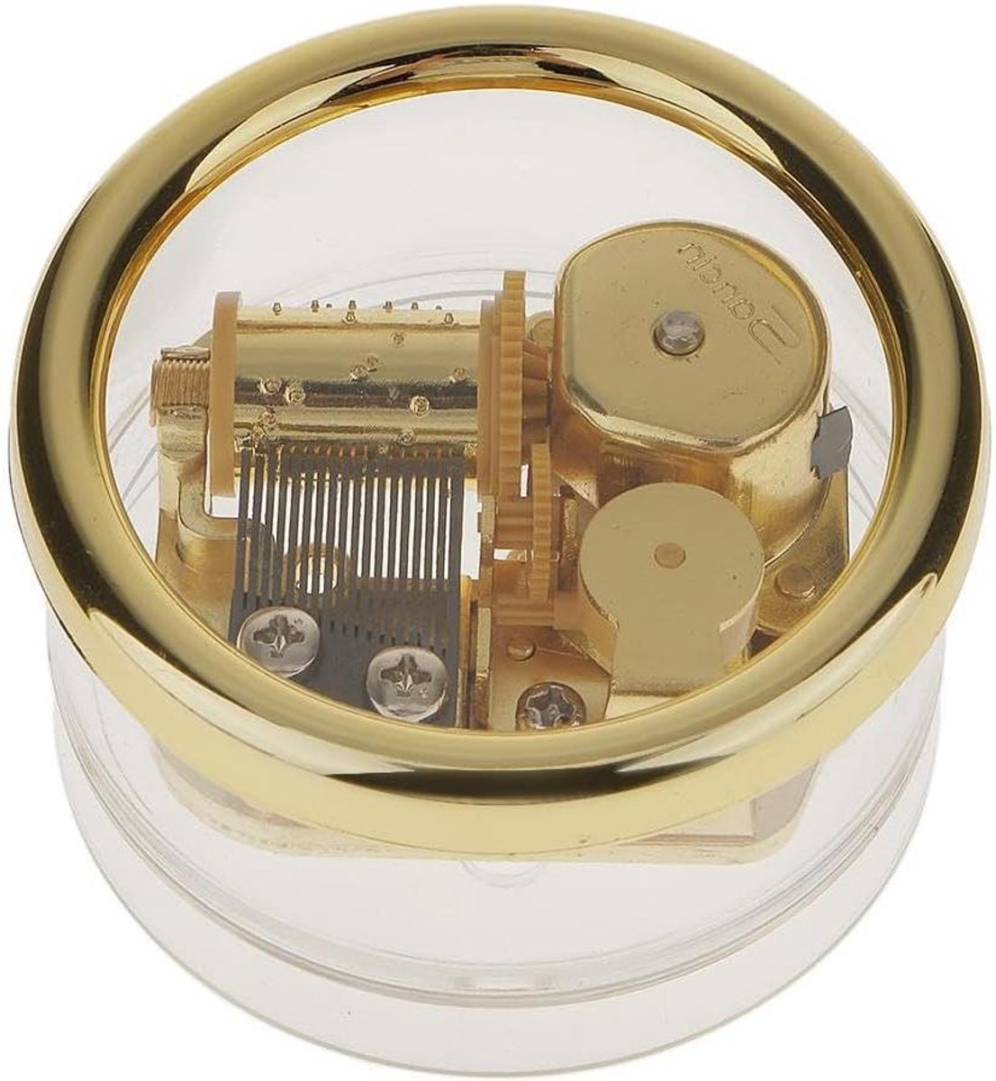 Muziekdoosje Acryl - Transparant Doosje - Cadeau Geven - Opwindbaar Mechanisme - 7x4 cm - Transparant