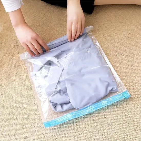 Vacuümzakken zak vacuüm 5 stuks reizen compressie zakken voor het opbergen van kleding geschikt voor bagage en essentiële cruise kleding vacuüm opslag (M-40 x 60 cm) — afbeelding 5