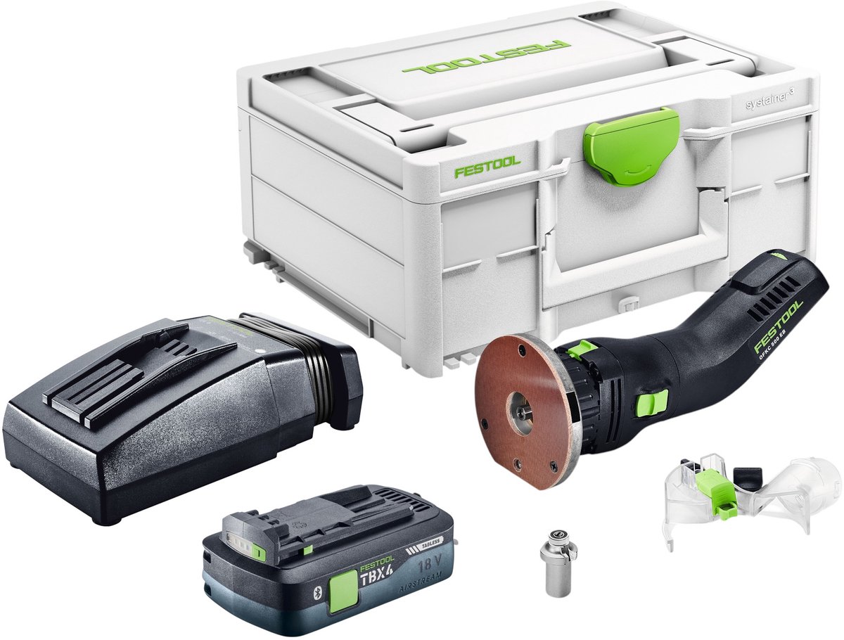 Festool OFKC 500 R3 EB-Basic accu-kantfrees 18 V 10 mm borstelloos + 1x accu 4,0 Ah + oplader + Systainer