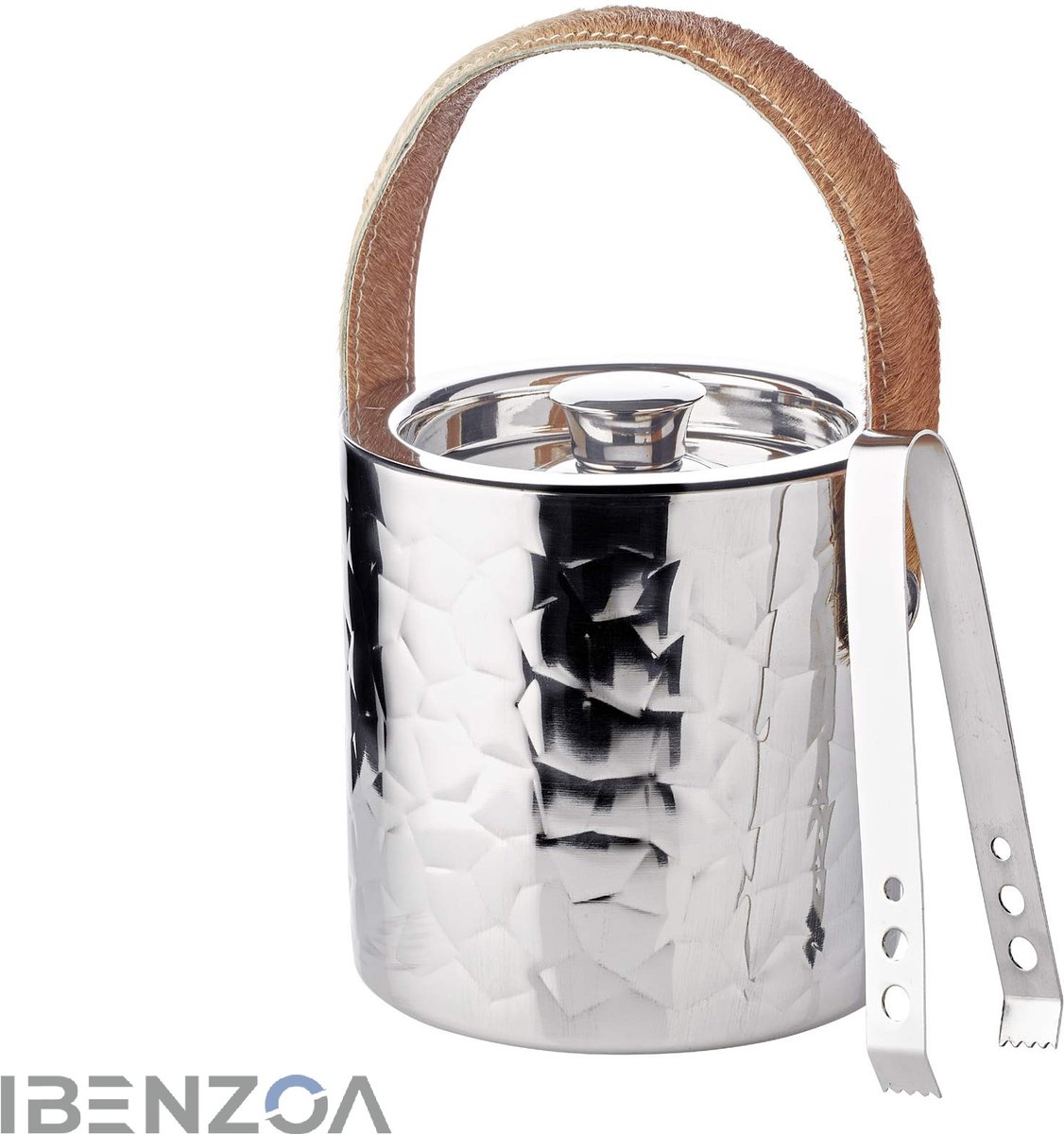 IJsemmer - Hoogglans RVS - 17 cm - Hammerschlag-look