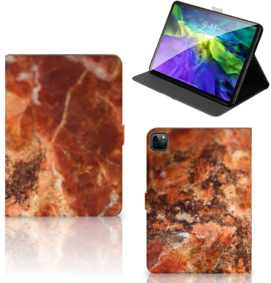 iPad Pro 11 2020/2021/2022 Leuk Tablet hoesje Marmer Bruin