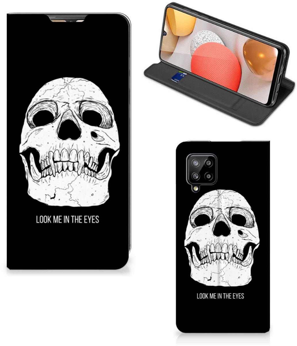 Mobiel BookCase Samsung Galaxy A42 Skull Eyes
