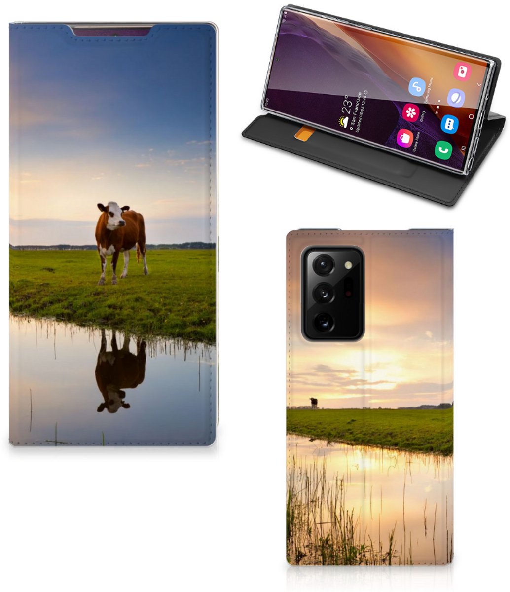 Standcase Hoesje voor Samsung Galaxy Note 20 Ultra Hoesje maken Koe