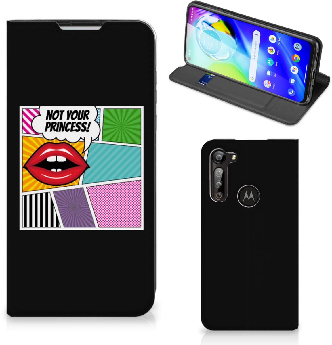 Motorola Moto G8 Power Hippe Standcase Popart Princess