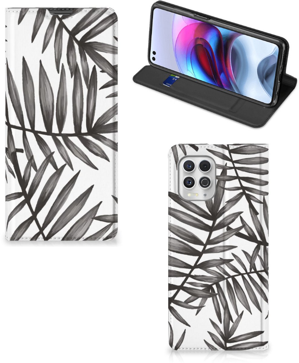 Motorola Moto G100 Smart Cover Leaves Grey