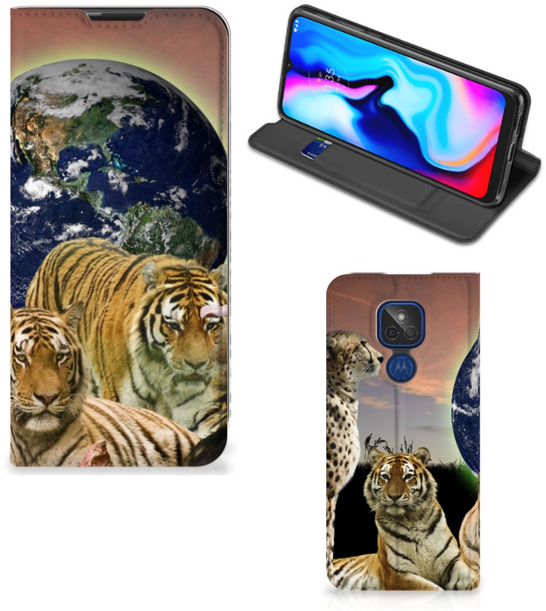 Motorola Moto G9 Play Hoesje maken Roofdieren