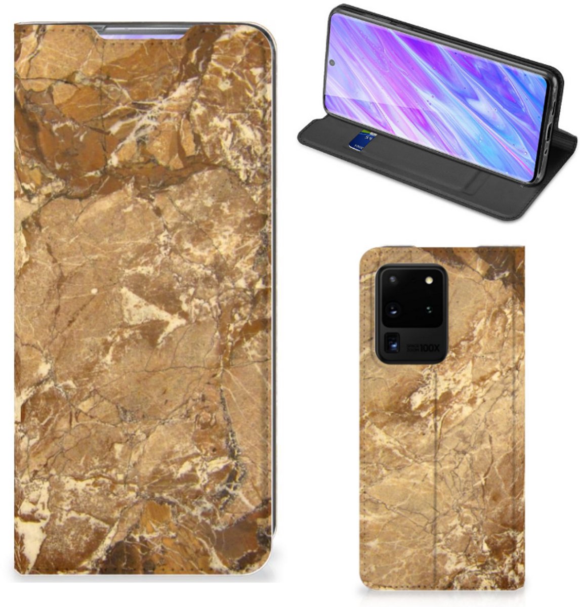 Samsung Galaxy S20 Ultra Standcase Marmer Creme
