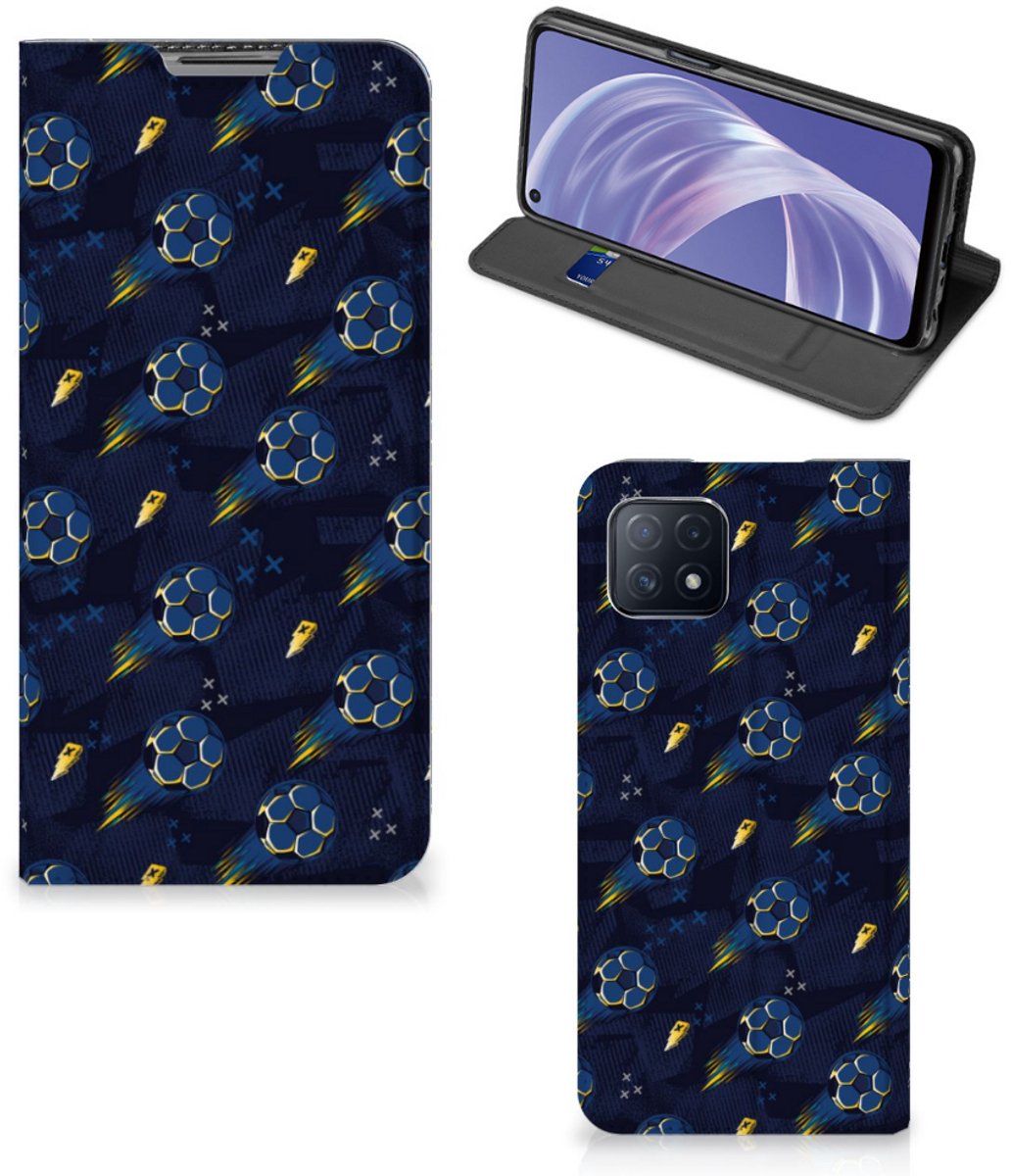 Hoesje met Magneet voor OPPO A73 5G Voetbal