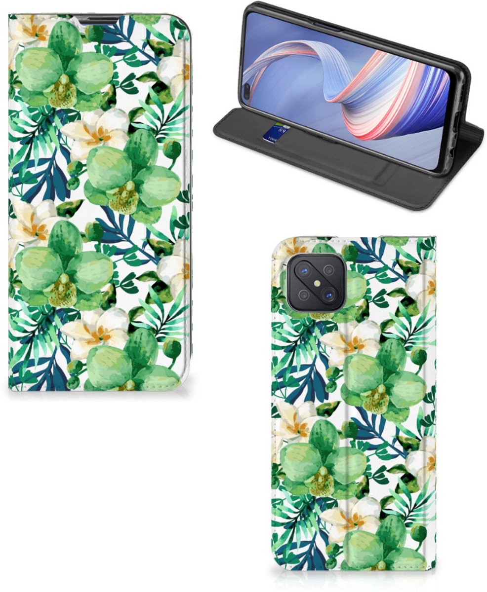 OPPO Reno4 Z 5G Smart Cover Orchidee Groen
