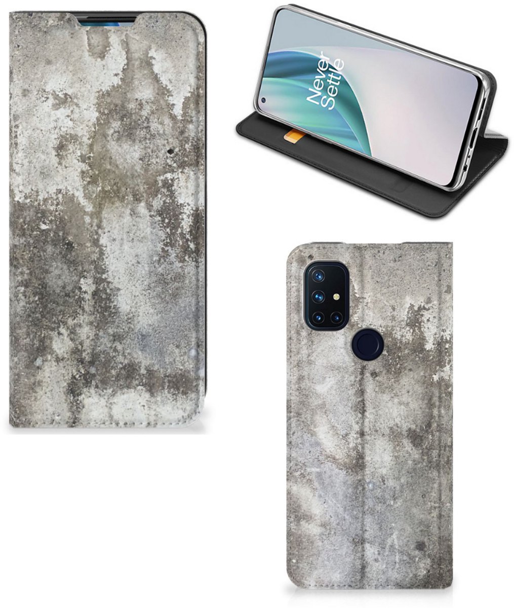 Standcase Hoesje voor OnePlus Nord N10 5G Standcase Beton Print
