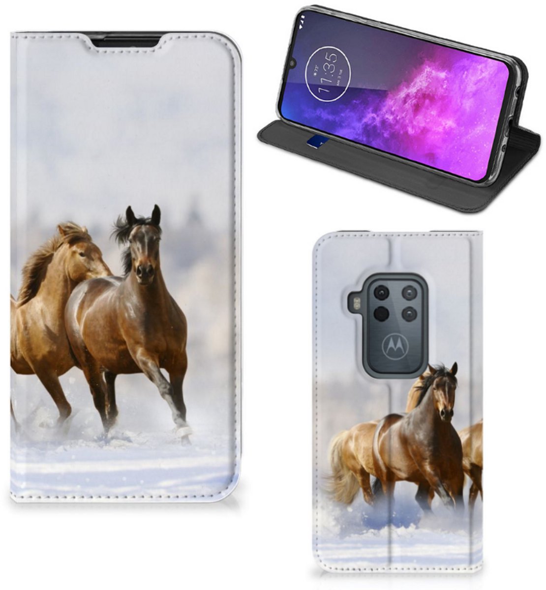 Motorola One Zoom Hoesje maken Paarden