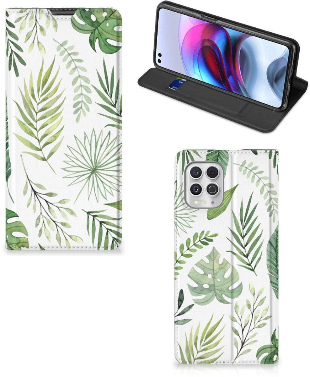 Motorola Moto G100 Smart Cover Leaves
