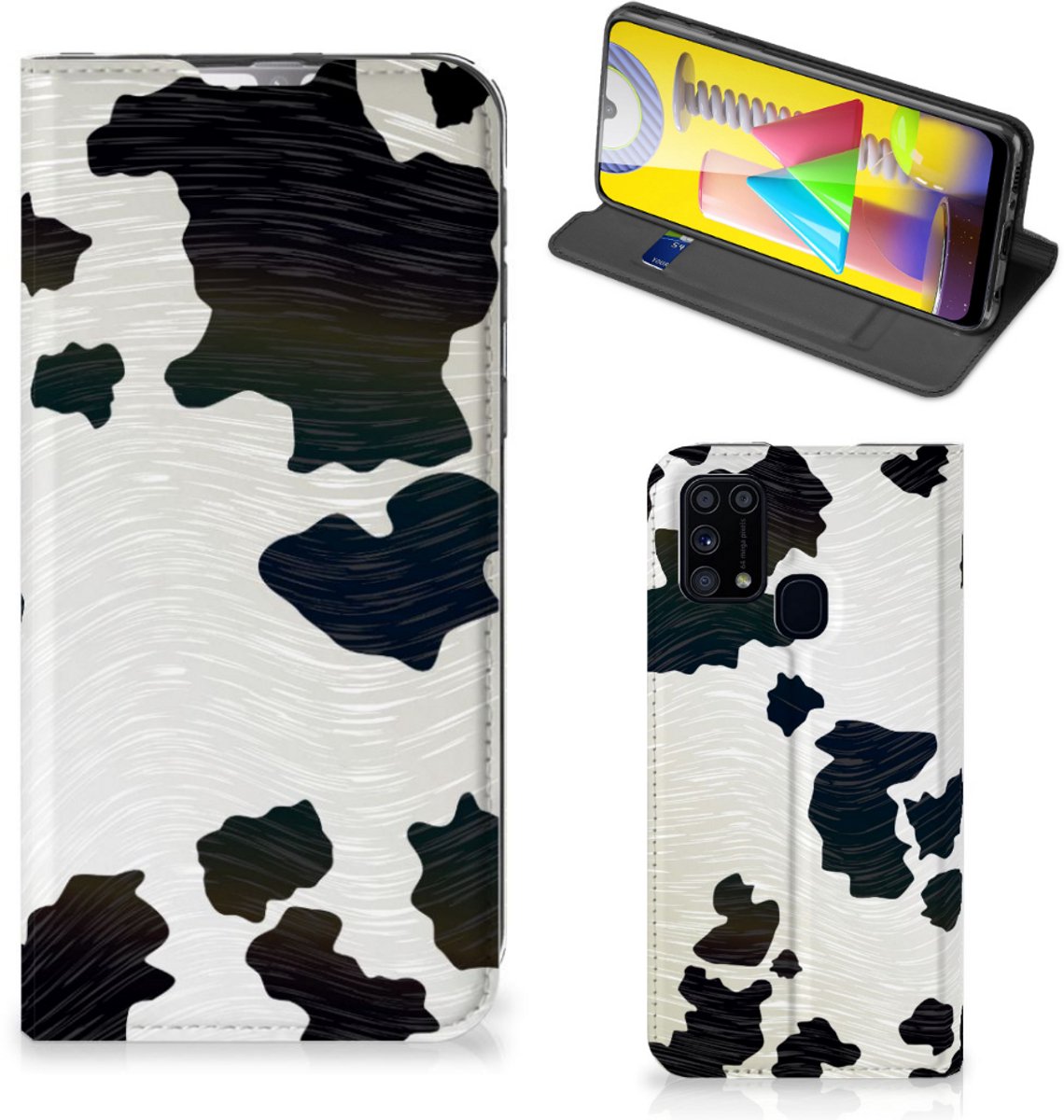 Samsung Galaxy M31 Hoesje maken Koeienvlekken