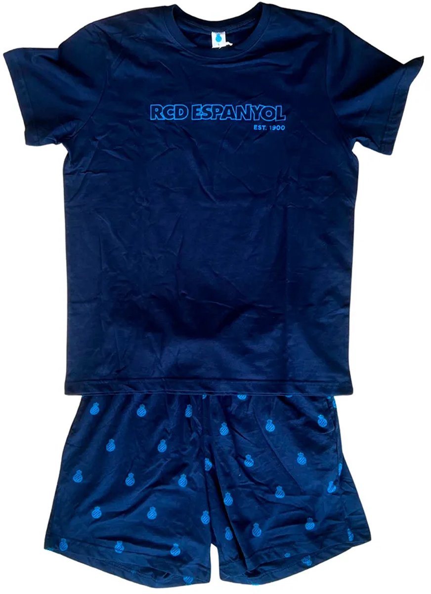 Rcd Espanyol Printed Korte Mouw Pyjama Blauw 14 Years Kinderen