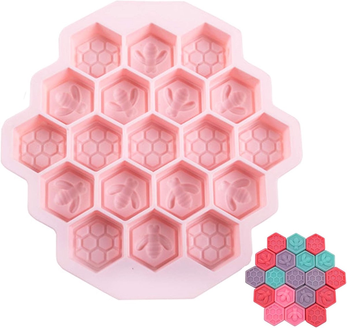 Silicone Honeycomb Molds for Soap and Baking - 19-Well Non-Stick Pan