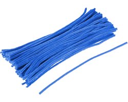 Pijpenragers - 100 Stuks - Pijpenrager Knutselset - Polyester - Metaaldraad - Hobby Knutselen - DIY-knutselprojecten - Geschikt voor knutselen, doe-het-zelfprojecten, hobby's en creatieve projecten - 30*0.6 cm - Blauw