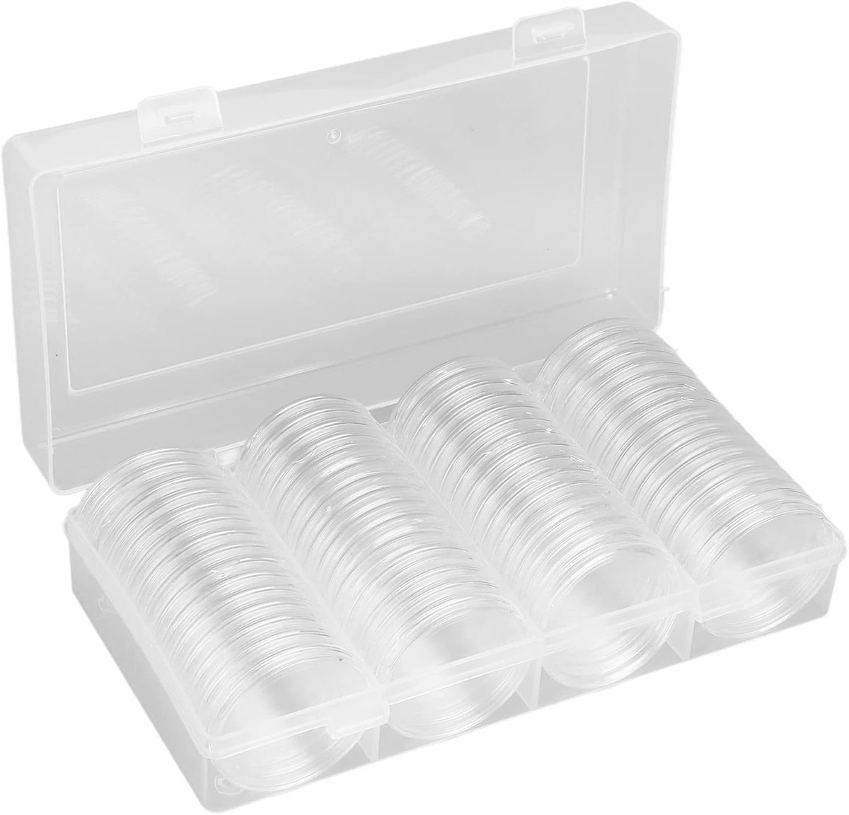 Transparante Opbergdoos voor Muntencapsules - 60 Stuks van 41mm voor Verzamelaars