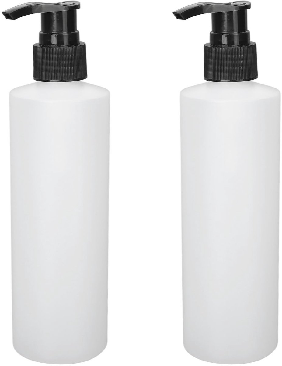 Cosensi- Pompdispenser - 2 stuks 250 ml - Herbruikbaar - Geschikt voor crèmes/lotions - Badkamerzeepdispenser - Accessoires voor massageolieverwarming - Fles