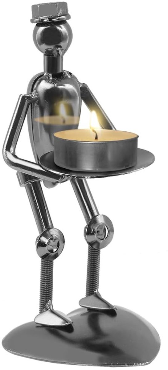 Cosensi- Kandelaar Retro - Metalen Votive - Kandelaar Houder - Tafel Decoratie - Ornament voor Bruiloft/Kerst - Compact en Elegant - Kaarsenhouder
