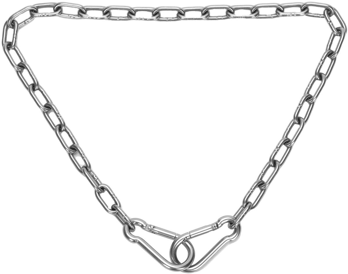 Cosensi- Poortketting 61 cm - Roestvrij Staal - Hangende Schommelketting - Karabijnhaken - Boerderijpoortkettinggrendel - 3 mm Dik - Hekchain